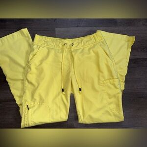 Grey's Anatomy Women’s Bright Yellow Cargo Pants